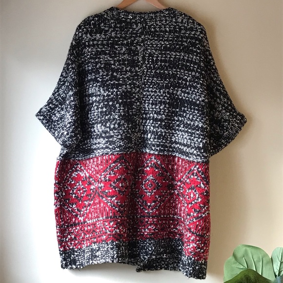 NWOT Forever 21 Size Large Oversized Short Sleeved Open Front Cardigan - Picture 5 of 5